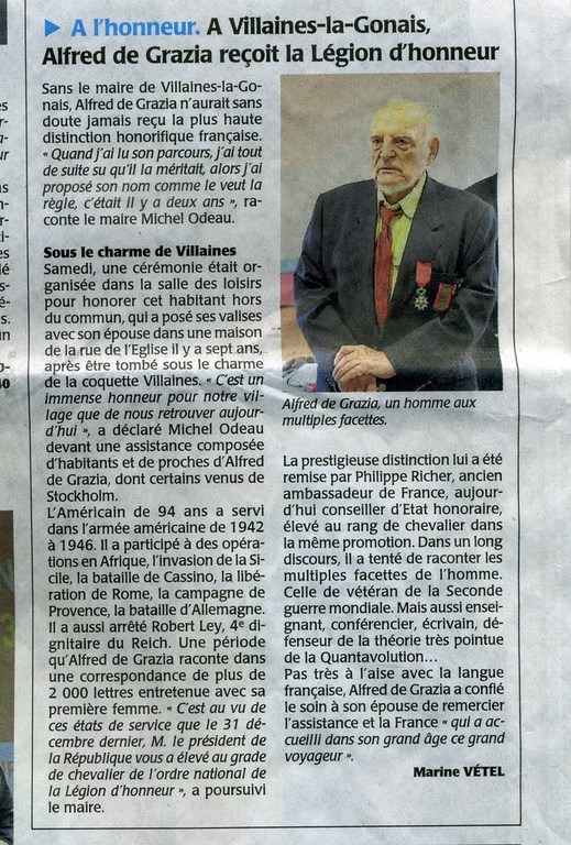 Le Maine Libre Alfred de Grazia