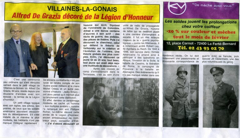 Le Réveil Républicain, Alfred de Grazia